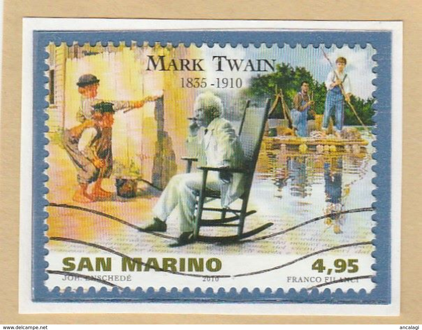 RSM Fr. USATI 094a - San Marino 2010 - "MARK TWAIN" 1v. Da € 4,95 - Gebraucht