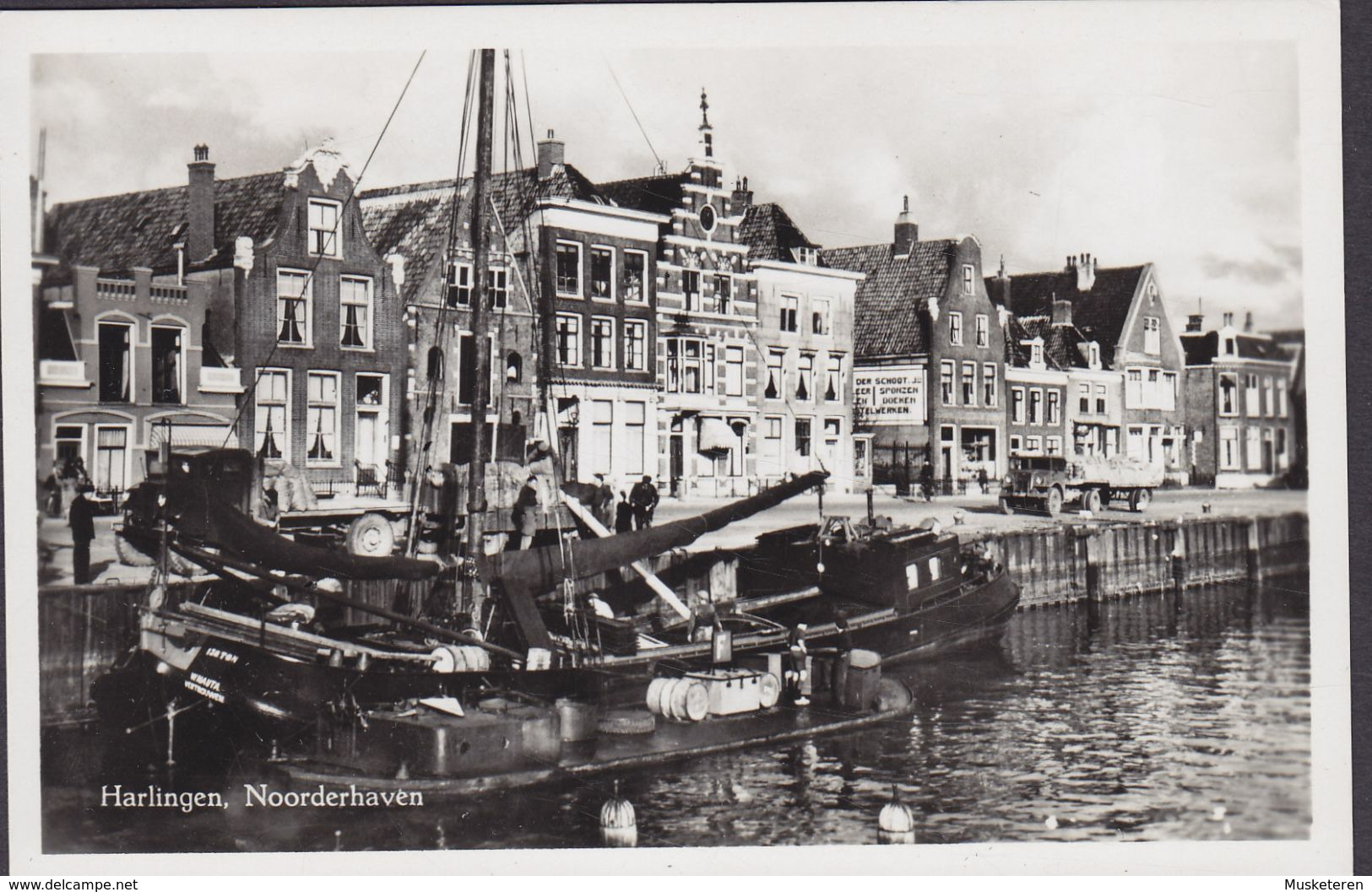 Netherlands PPC Harlingen. Noorderhaven Posthuma's Bockh. Echte Real Photo Véritable (2 Scans) - Harlingen