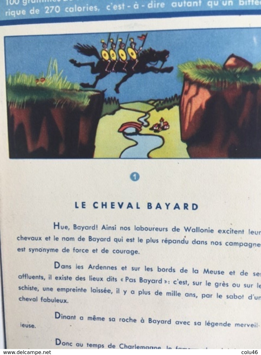 Protège-cahier CHEVAL BAYARD  Années 40 Confiture MATERNE Ill Benoît GILSOUL Béatrice Mallet - Lebensmittel