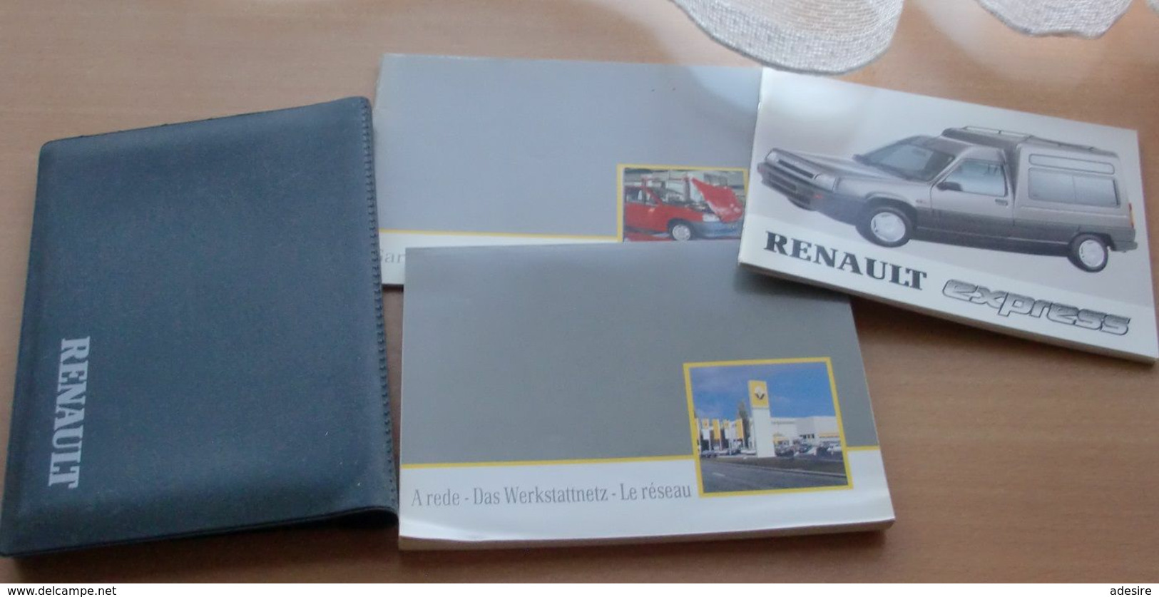 RENAULT EXPRESS (Bedienungs Und Wartungsanleitung, Werkstattennetz, Garantie + Wartung), 3 Bücher In Dazugehöriger Mappe - Manuales De Reparación