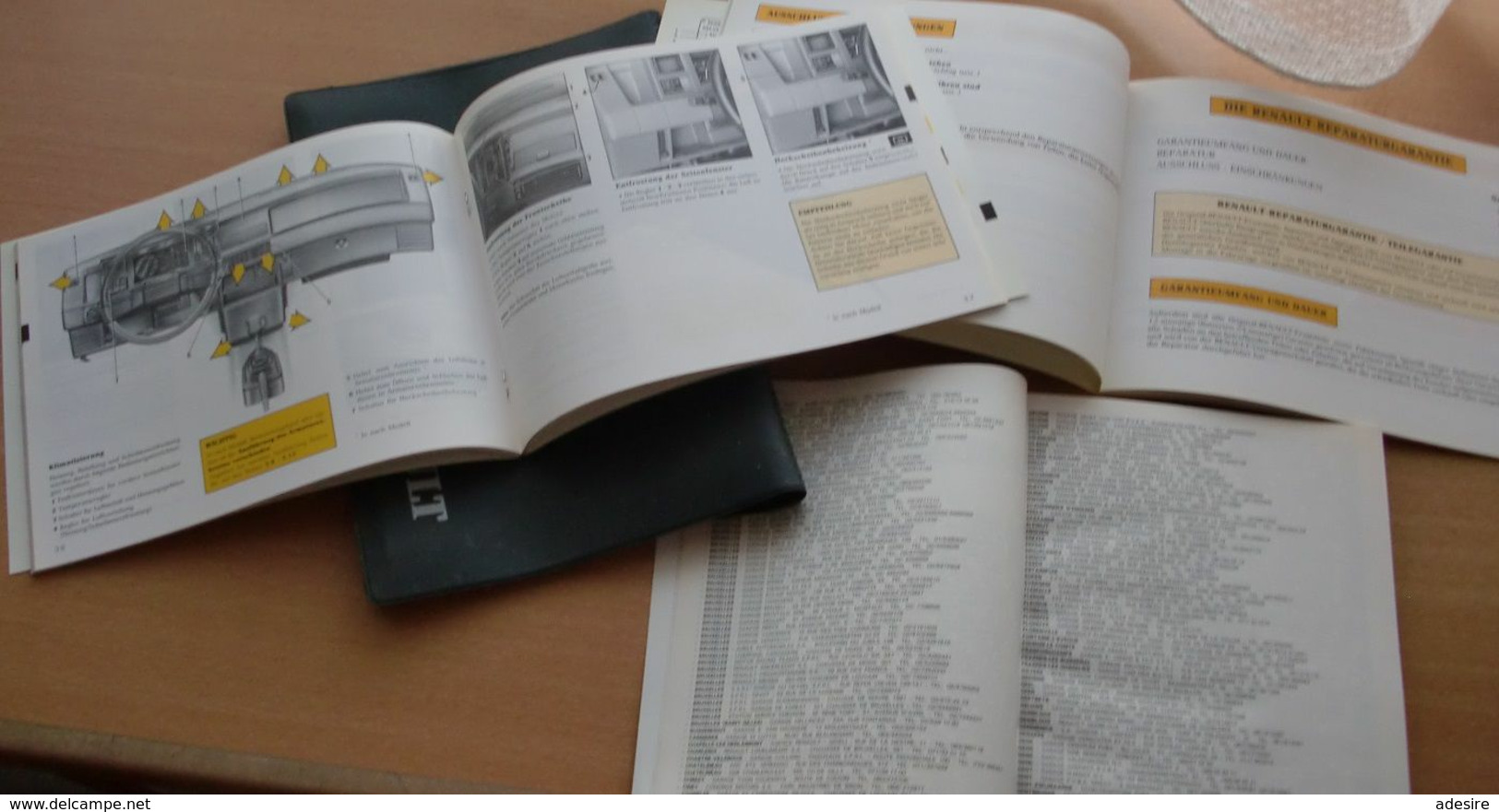 RENAULT EXPRESS (Bedienungs Und Wartungsanleitung, Werkstattennetz, Garantie + Wartung), 3 Bücher In Dazugehöriger Mappe - Manuali Di Riparazione