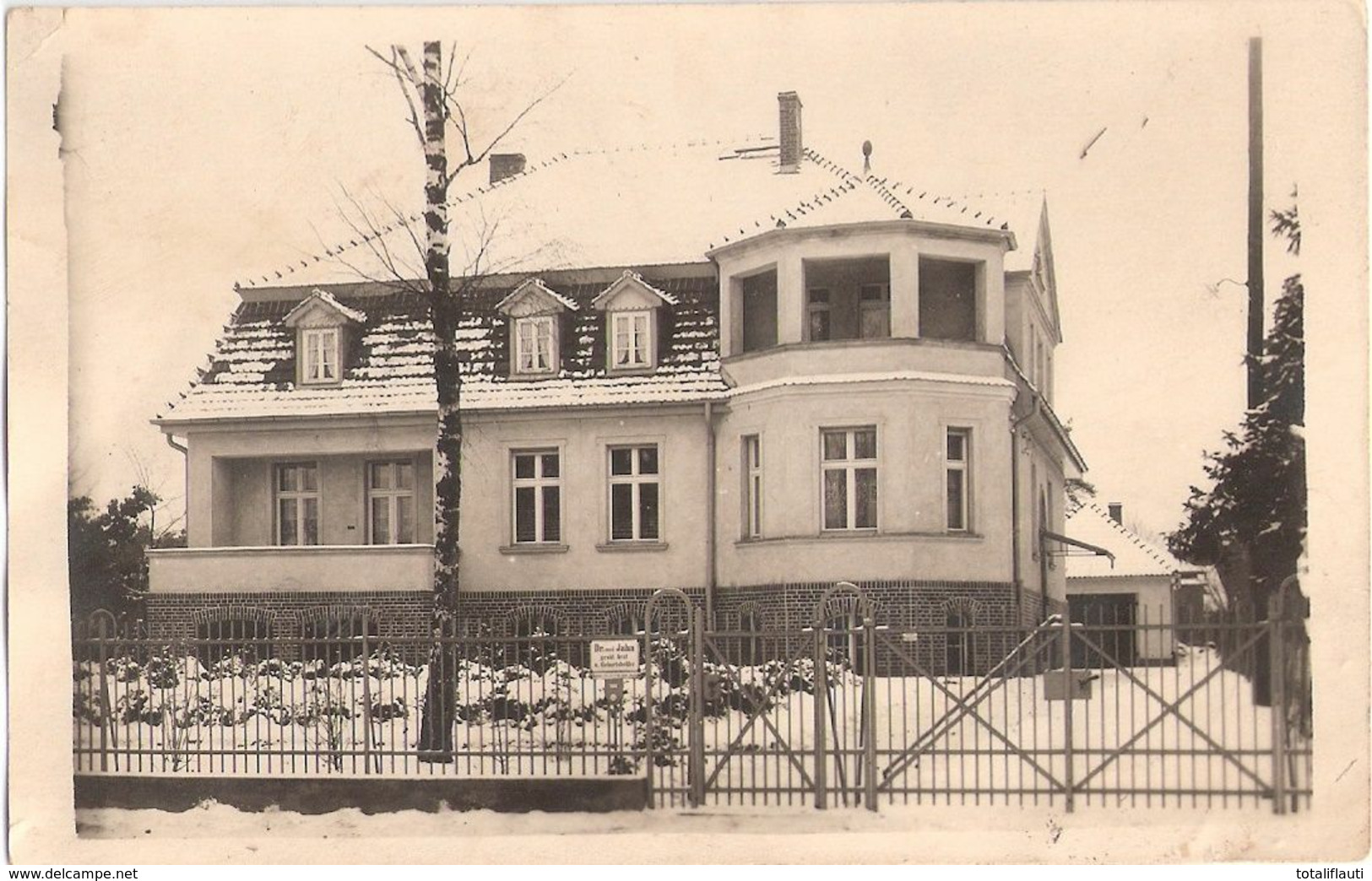 STRAUSBERG Brandenburg Villa Schnee Dr Med Jahn Praktischer Arzt Geburtshelfer 28.6.1937 Gelaufen - Strausberg