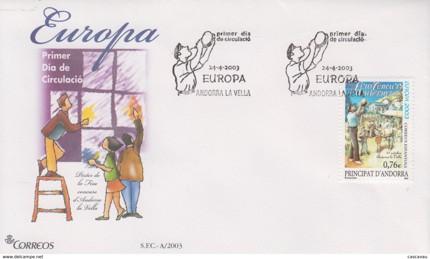 Enveloppe  FDC  1er  Jour   ANDORRA   ANDORRE     EUROPA    2003 - Andere & Zonder Classificatie