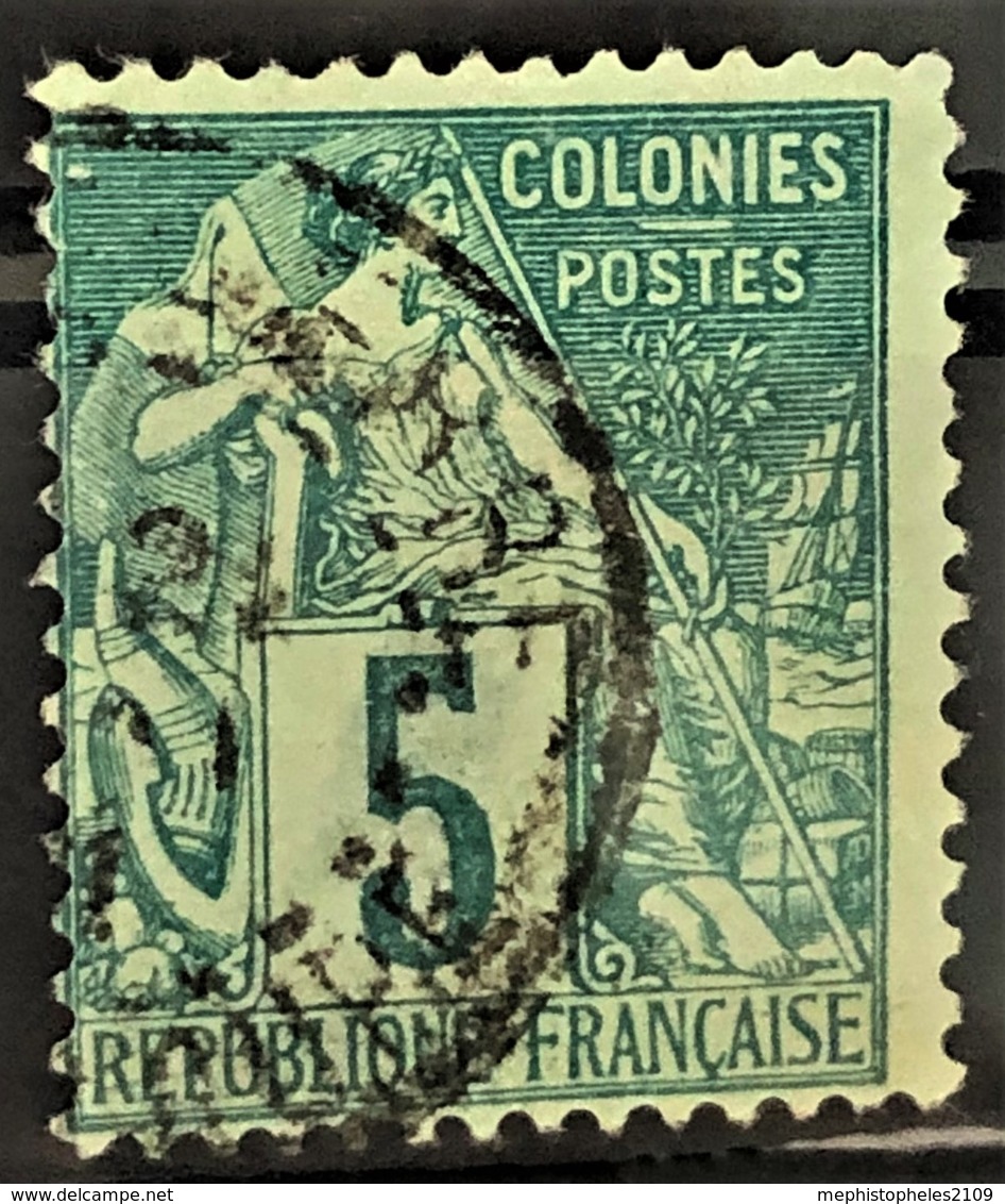 COLONIES FRANCAISES 1881 - Canceled - YT 49 - 5c - Alphée Dubois
