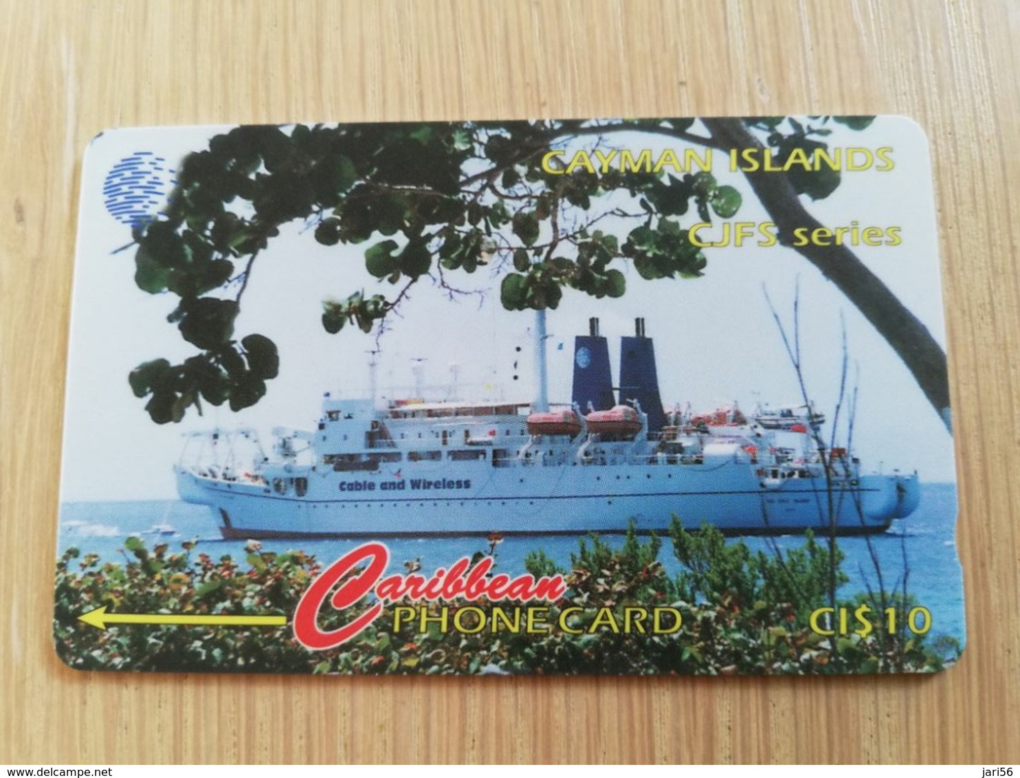 CAYMAN ISLANDS  CI $ 10,-  CAY-131A CONTROL NR 131CCIA   SHIP     Fine Used Card  ** 3107** - Kaimaninseln (Cayman I.)