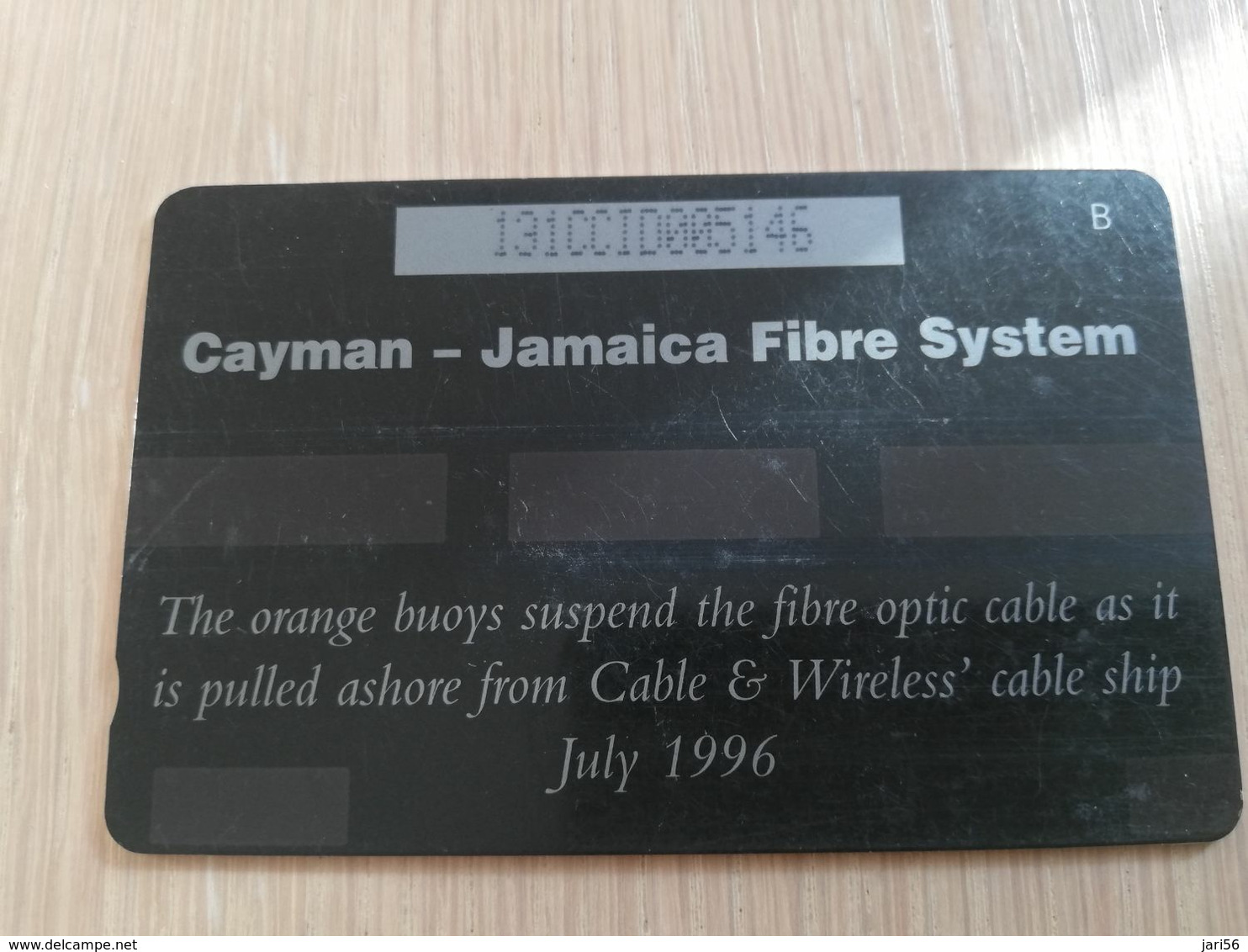 CAYMAN ISLANDS  CI $ 15,-  CAY-131D CONTROL NR 131CCID   CJFS ORANGE BUOYS     Fine Used Card  ** 3110** - Kaimaninseln (Cayman I.)