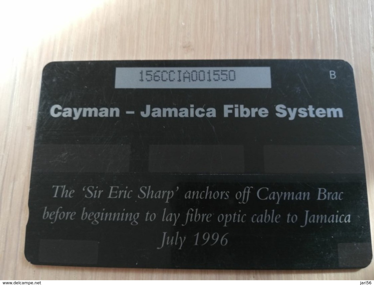 CAYMAN ISLANDS  CI $ 10,-  CAY-156A CONTROL NR 156CCIA   SHIP CJFS      Fine Used Card  ** 3112** - Iles Cayman