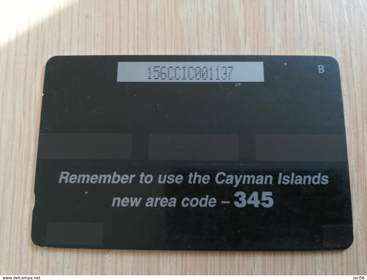CAYMAN ISLANDS  CI $ 15,-  CAY-156C CONTROL NR 156CCIC THREE CHILDREN ON ROCKS     Fine Used Card  ** 3114** - Iles Cayman