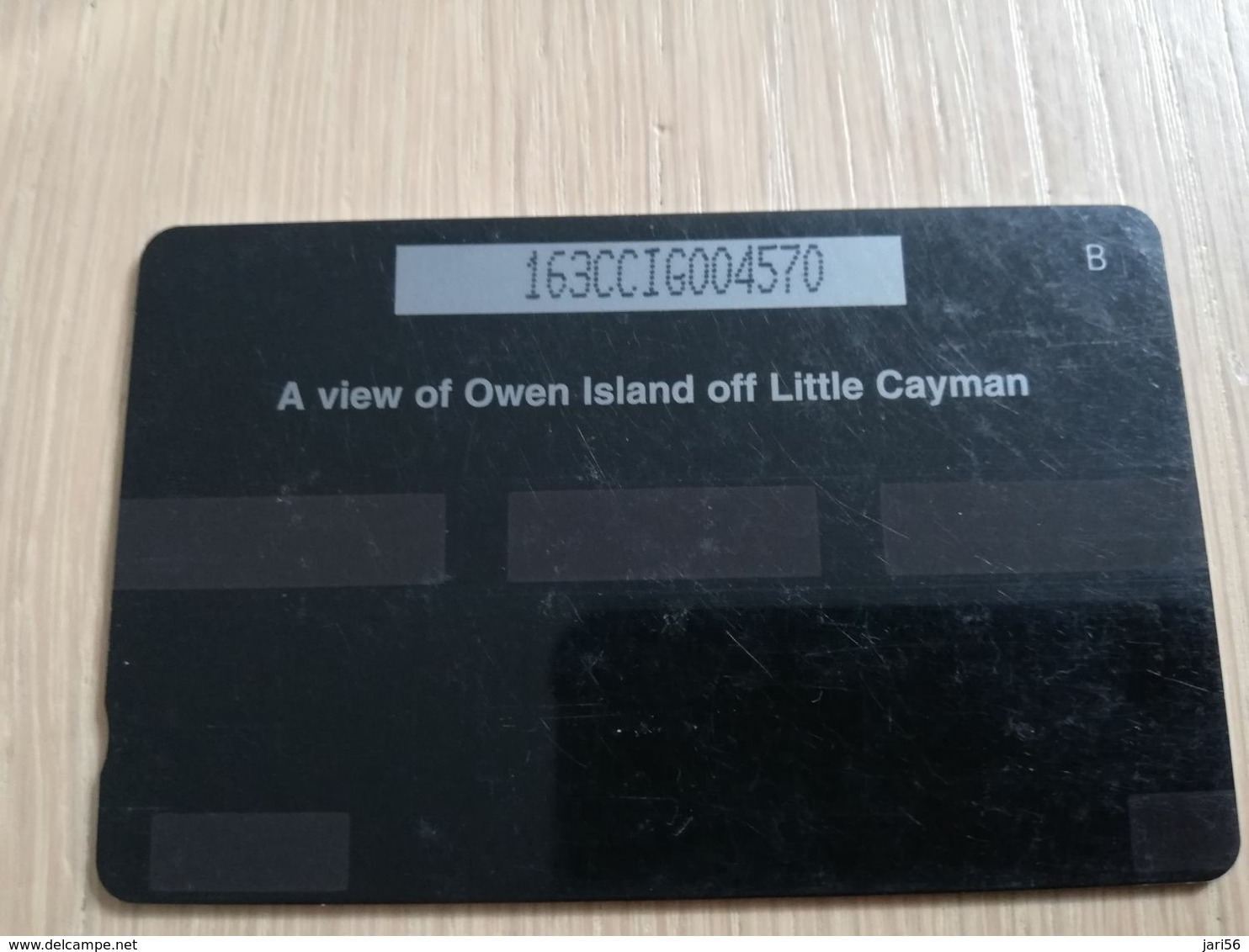 CAYMAN ISLANDS  CI $ 15,-  CAY-163G CONTROL NR 163CCIG  OWEN ISLAND       Fine Used Card  ** 3121** - Kaimaninseln (Cayman I.)