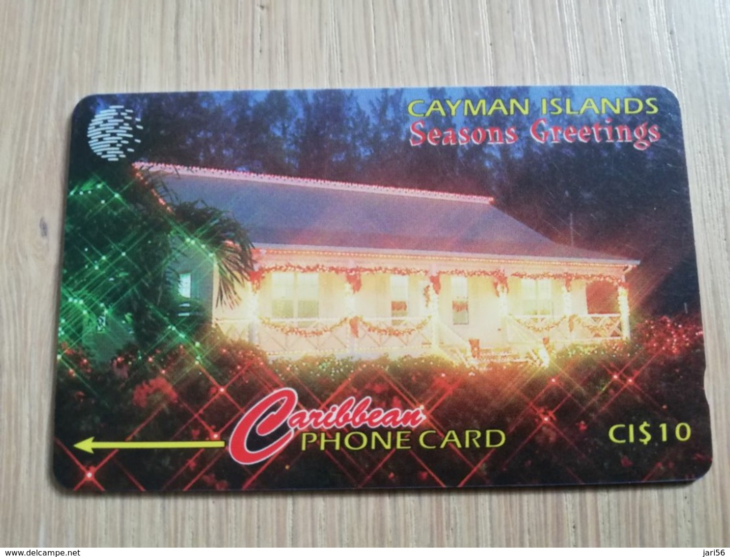 CAYMAN ISLANDS  CI $ 10,-  CAY-189A CONTROL NR 189CCIA  SEASON GREETINGS 1997       Fine Used Card  ** 3123** - Isole Caiman