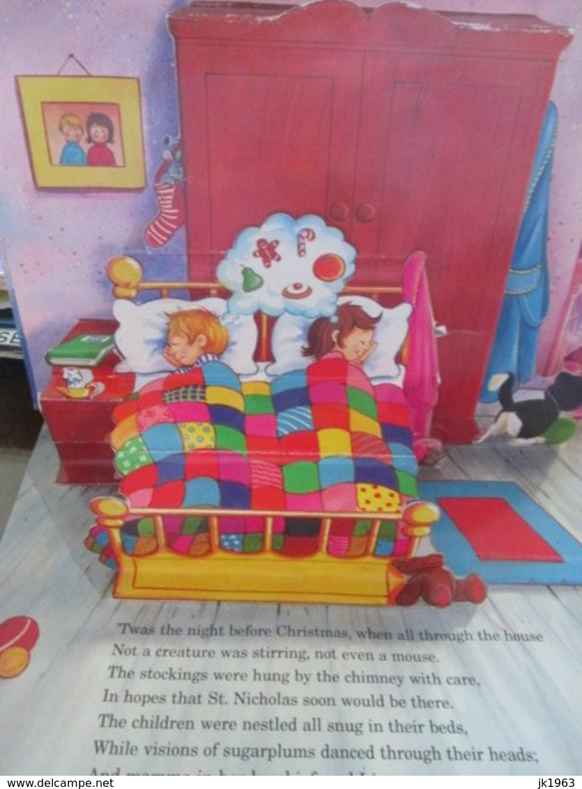 THE NIGHT BEFORE CHRISTMAS, 3-D BOOK, 1996 - Libros Ilustrados