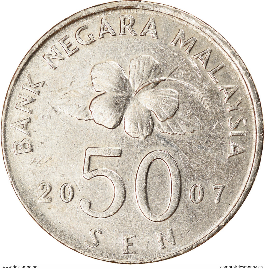 Monnaie, Malaysie, 50 Sen, 2007, TTB, Copper-nickel, KM:53 - Malasia