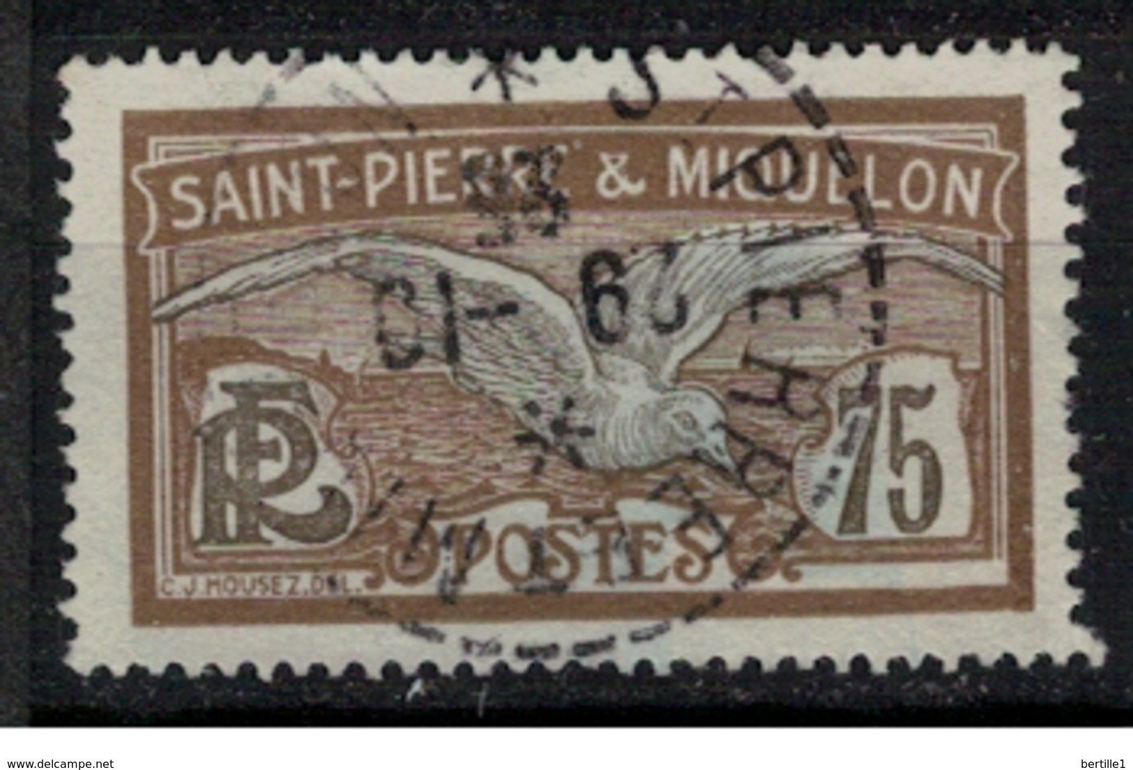 SAINT PIERRE ET MIQUELON         N°  YVERT :  90  ( 2 )    OBLITERE       ( OB 8 / 46 ) - Used Stamps