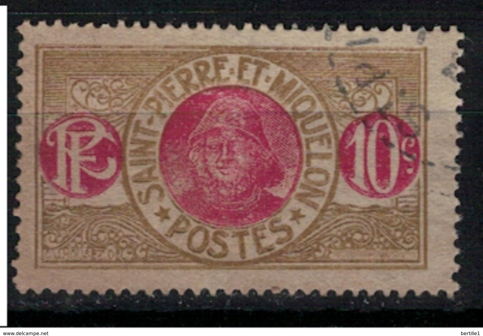 SAINT PIERRE ET MIQUELON         N°  YVERT :  109  ( 1 )           OBLITERE       ( OB 8 / 46 ) - Used Stamps