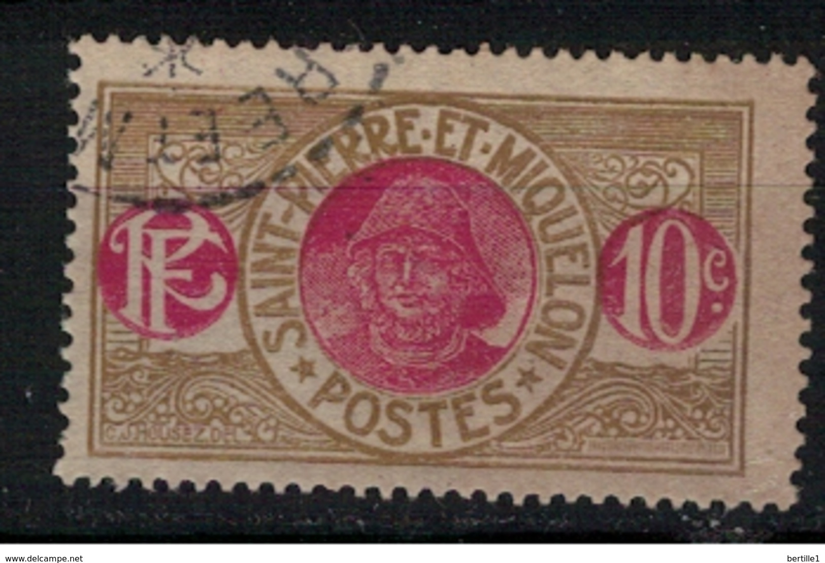 SAINT PIERRE ET MIQUELON         N°  YVERT :  109  ( 2 )           OBLITERE       ( OB 8 / 46 ) - Used Stamps