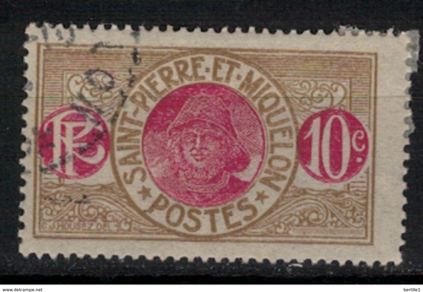 SAINT PIERRE ET MIQUELON         N°  YVERT :  109  ( 10 )           OBLITERE       ( OB 8 / 46 ) - Used Stamps