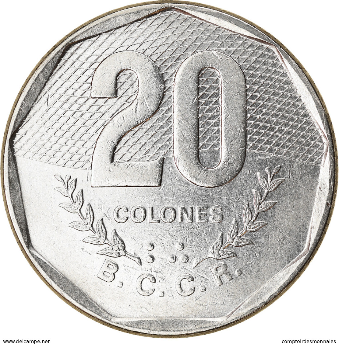 Monnaie, Costa Rica, 20 Colones, 1985, SPL, Stainless Steel, KM:216.2 - Costa Rica