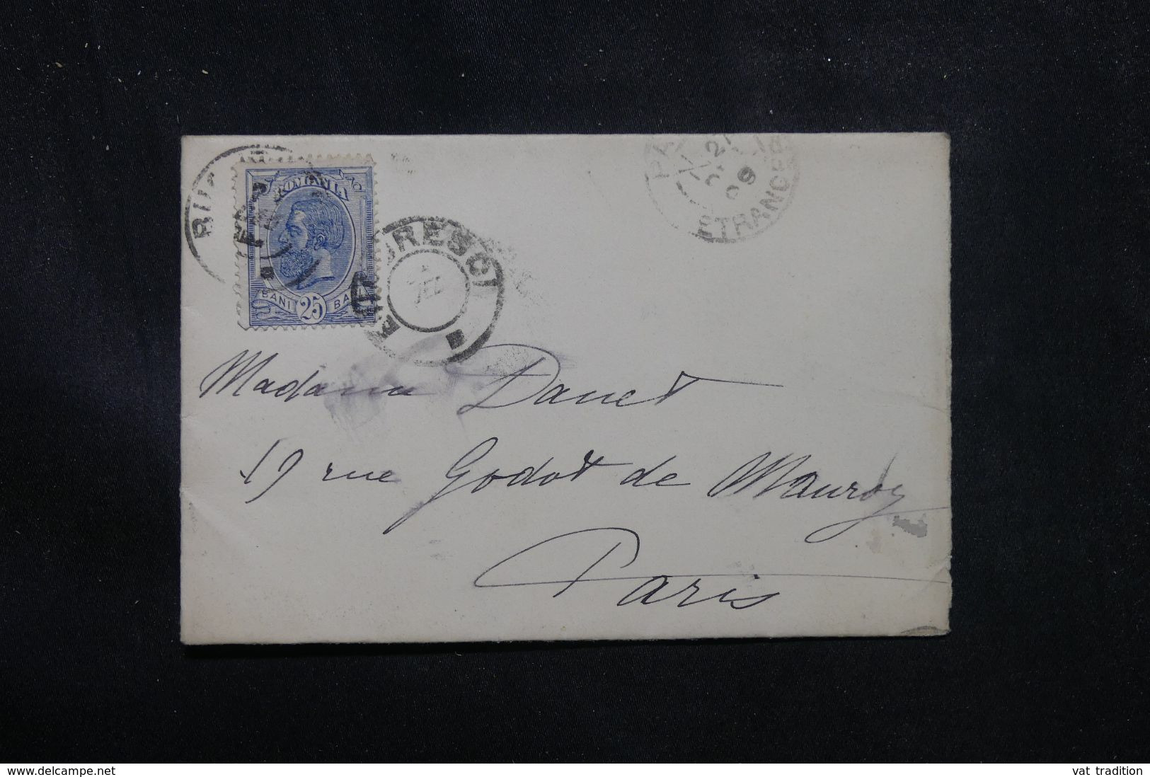 ROUMANIE - Enveloppe De Bucarest Pour Paris En 1909- L 70262 - Lettres & Documents