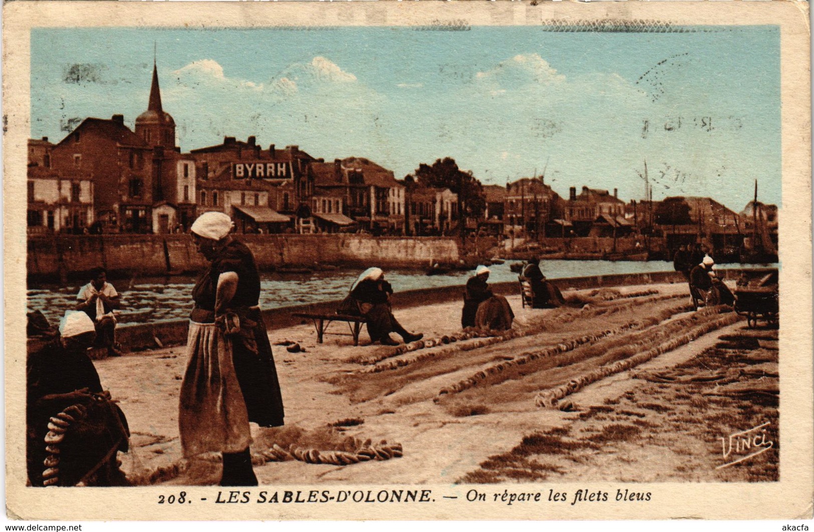 CPA Les SABLES-d'OLONNE - On Répare Les Filets Bleus (112684) - Saint Florent Des Bois