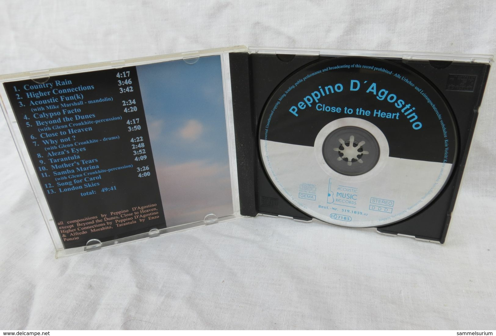 CD "Peppino D'Agostino" Close To The Heart - Instrumentaal