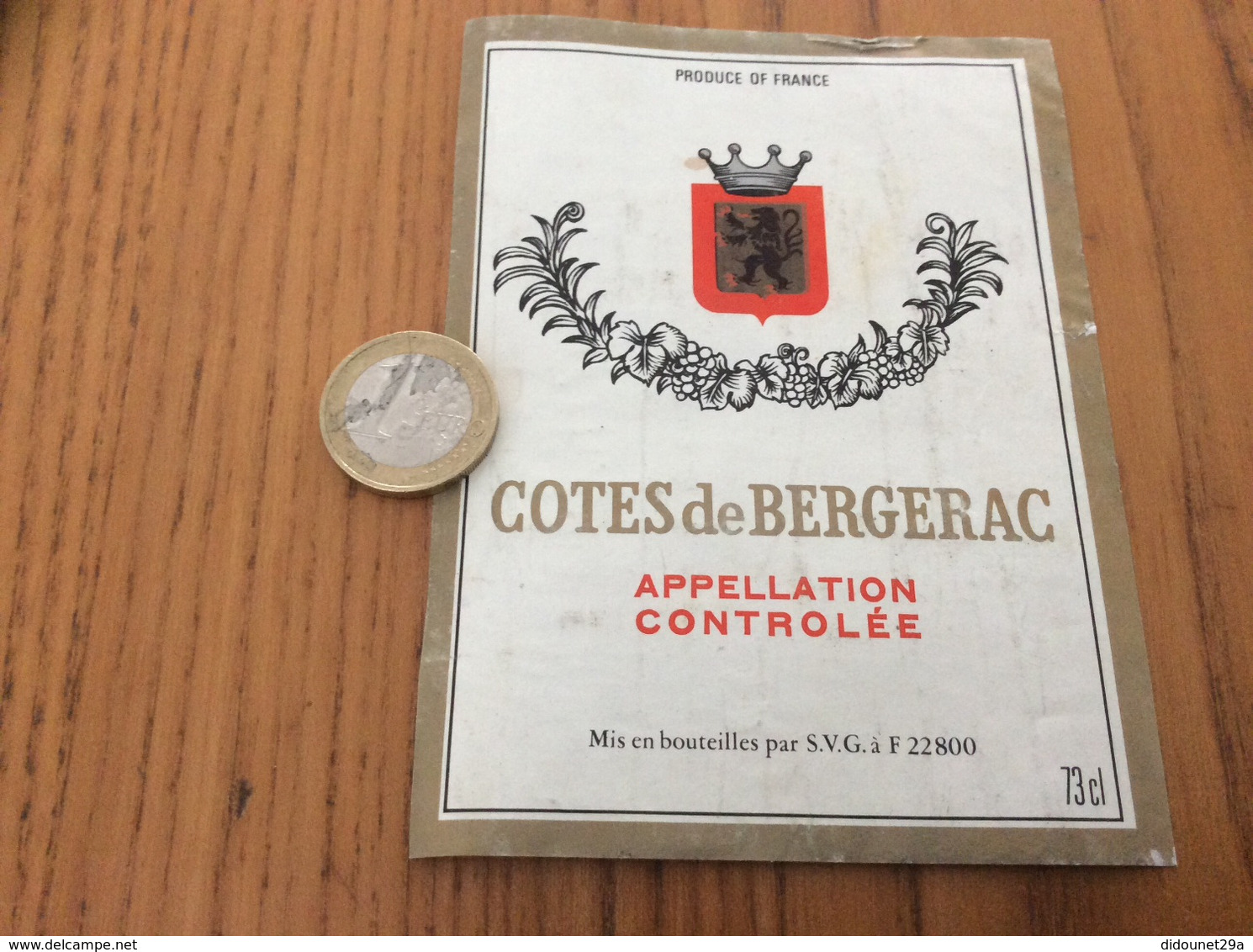 Etiquette Vin « CÔTES DE BERGERAC - SVG (22)» - Bergerac