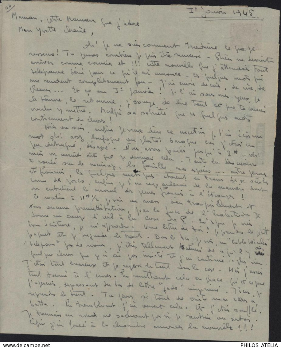 Guerre 39 Air Letter Centre D'instruction Forces Aériennes Françaises Libres FAFL Pilote Français RAF Londres Censure - 2. Weltkrieg 1939-1945