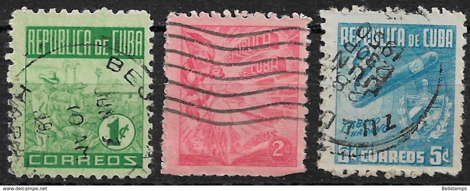 Cuba 1948. Scott #420-2 (U) Tobacco Industry  (Complete Set) - Usati