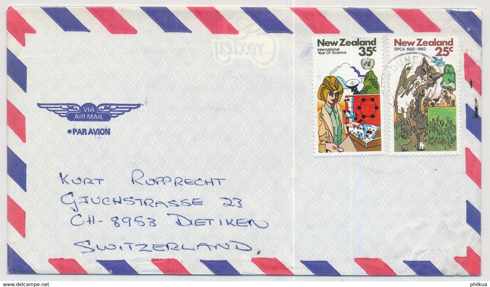 837, 839 Auf Luftpostbrief Brief Gelaufen In Die Schweiz - Covers & Documents