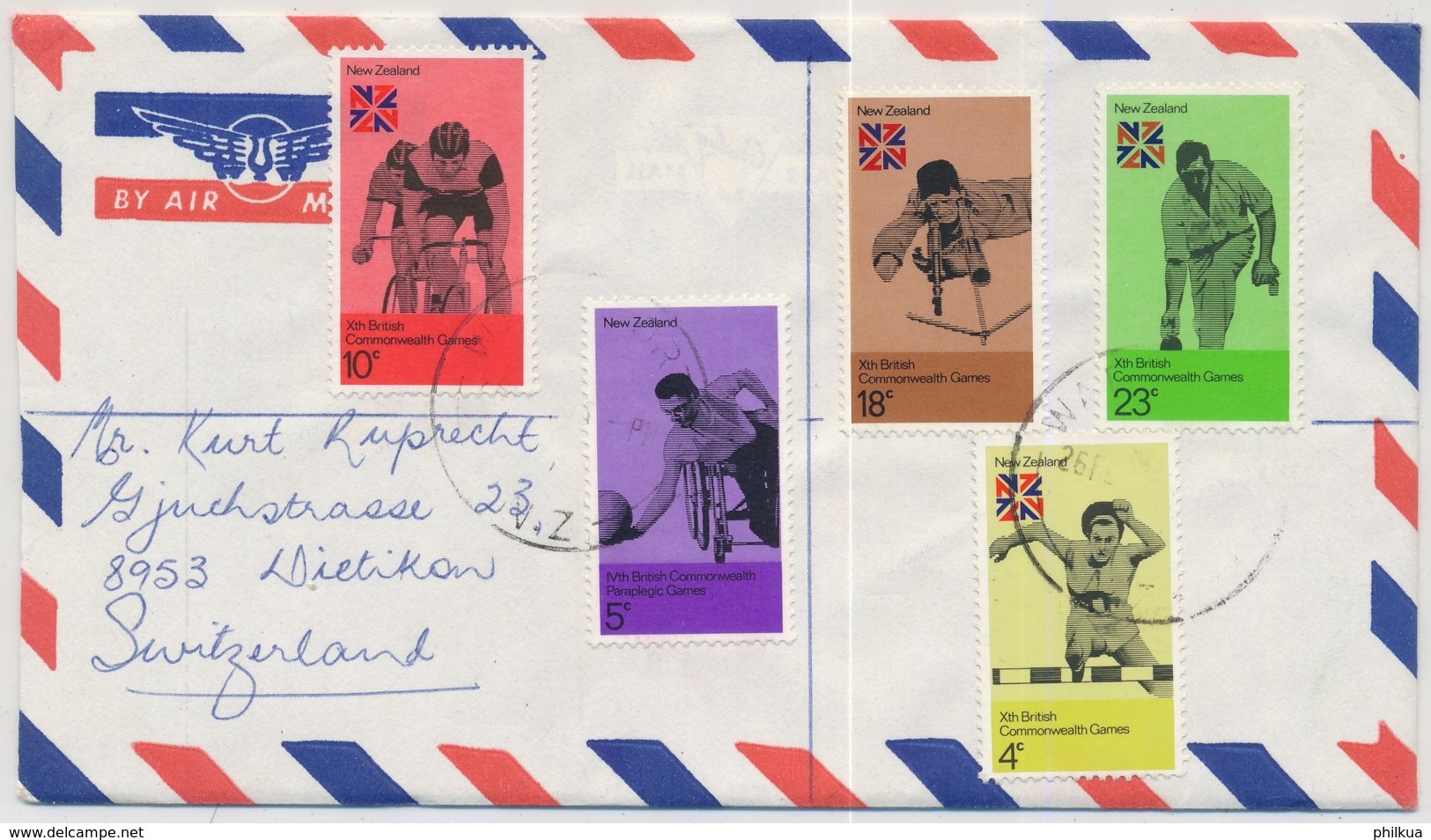 620-624 Auf Luftpost- Satz Brief Gelaufen In Die Schweiz - Covers & Documents
