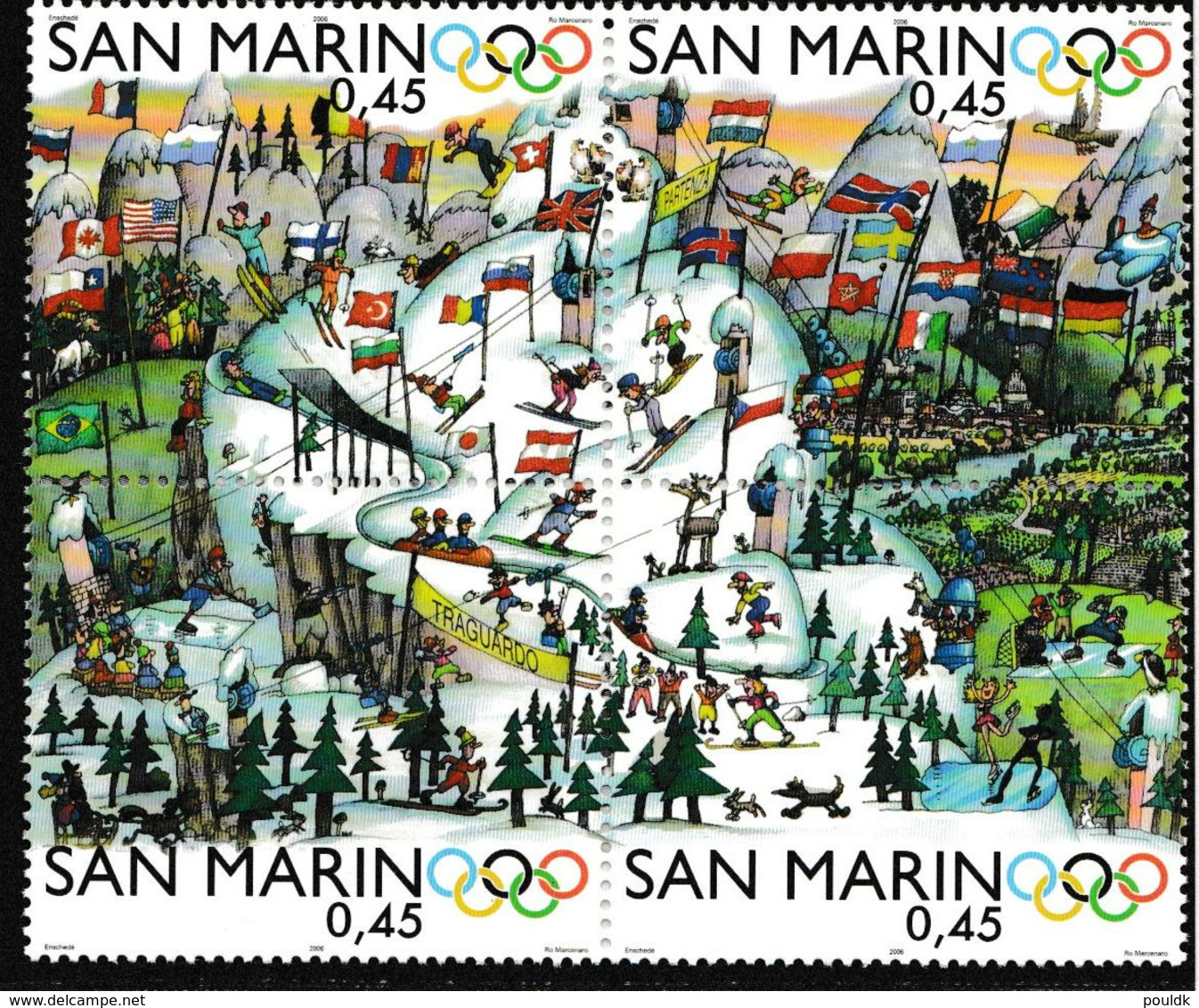 San Marino 2006 Torino Olympic Games Block Of Four MNH/** (H52) - Invierno 2006: Turín