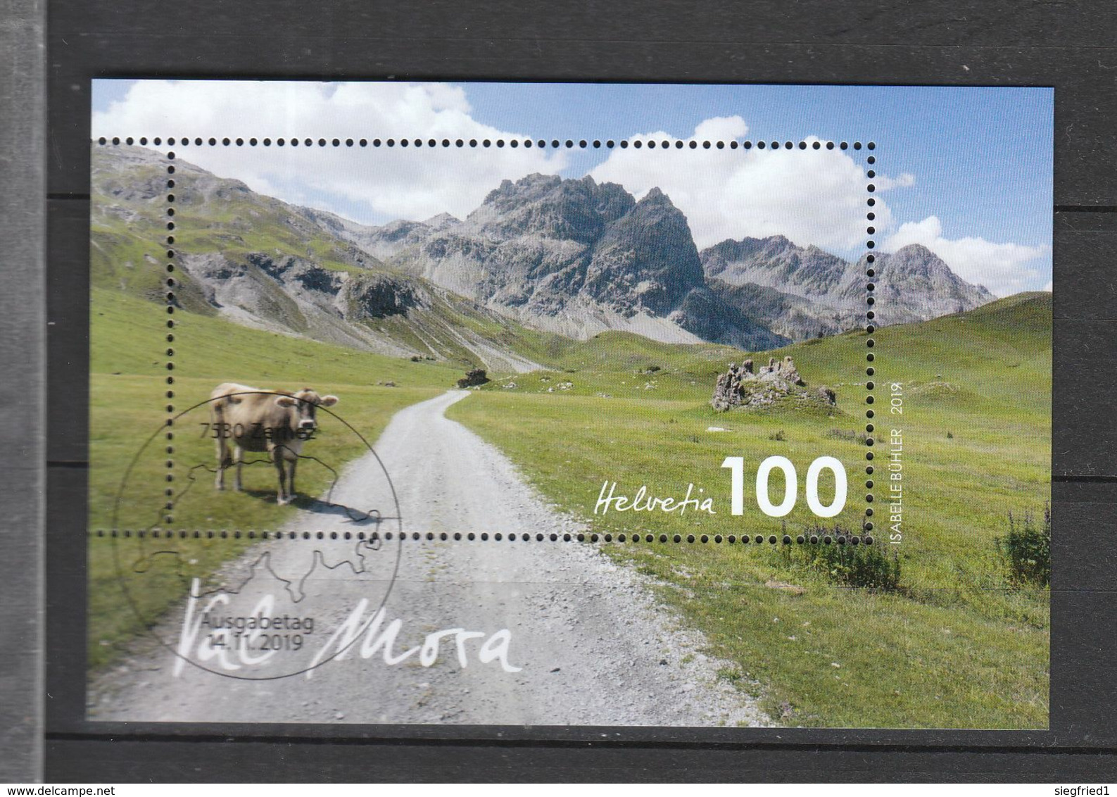 Schweiz Gestempelt Block  Schweizer Landschaft Val Mora Neuausgabe 14.11.2019 - Bloques & Hojas