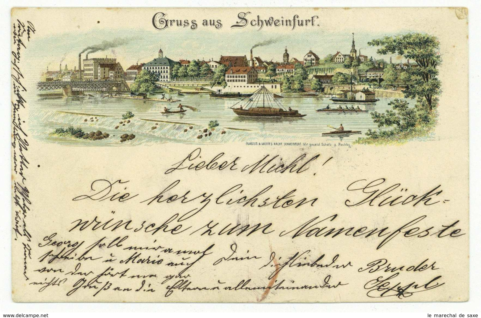 Ansichtskarte Schweinfurt 1898 Gruss Aus Schweinfurt - Schweinfurt