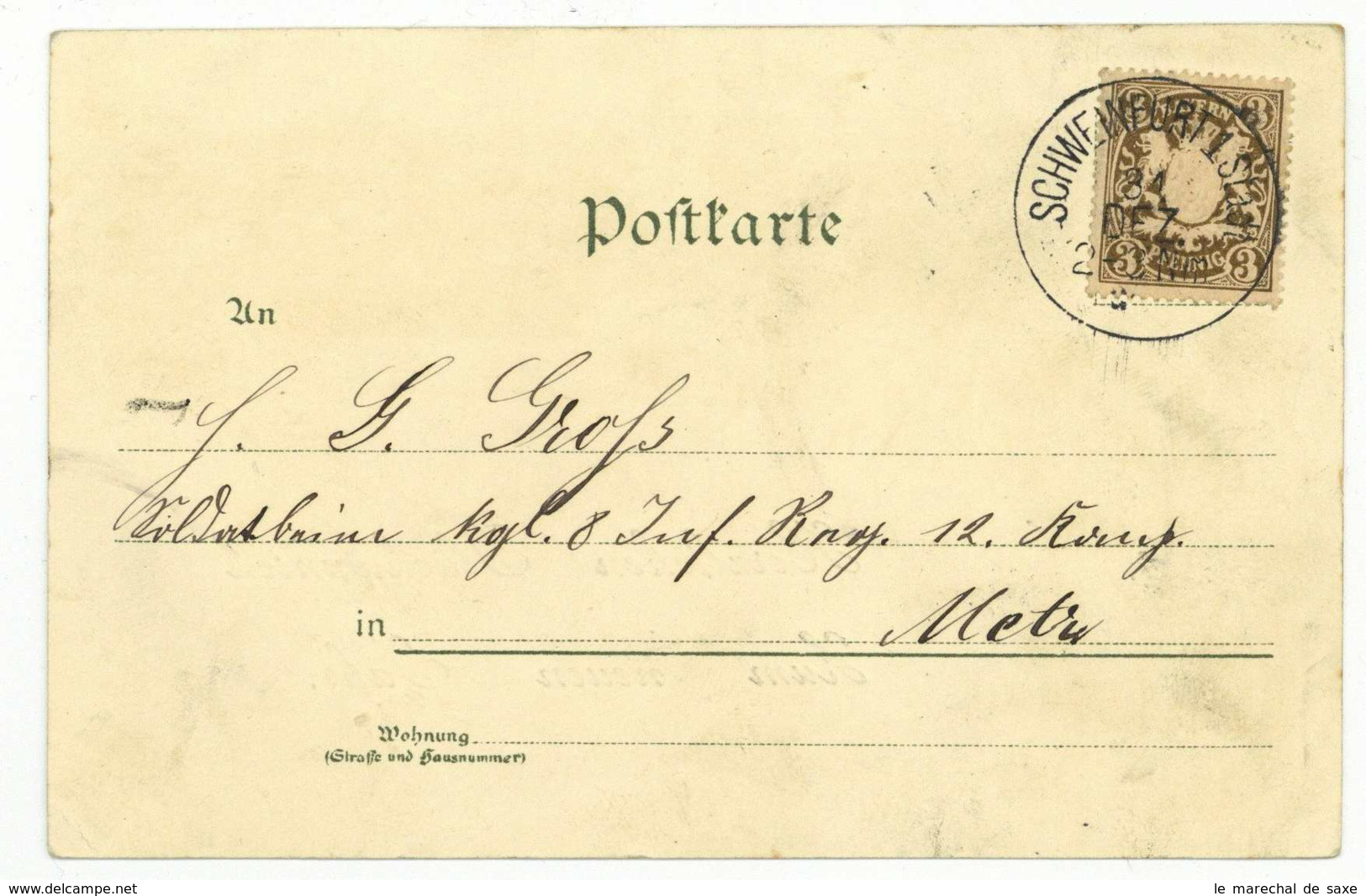 Ansichtskarte Schweinfurt 1896 Gruss Aus Schweinfurt - Schweinfurt