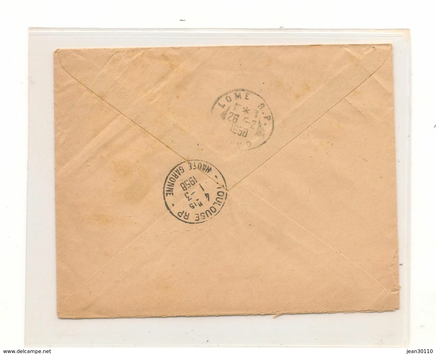 TOGO 25-2-1958 ENVELOPPE DE LOME POUR TOULOUSE - Lettres & Documents