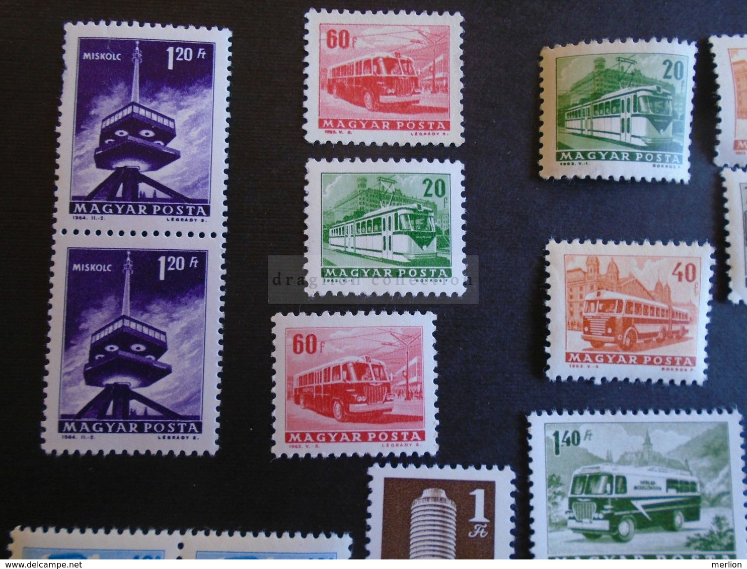 D173424  HUNGARY -    Lot Of 30  Stamps  MNH   1963-64  Trasport - Bus Train Tram Ship - Unused Stamps