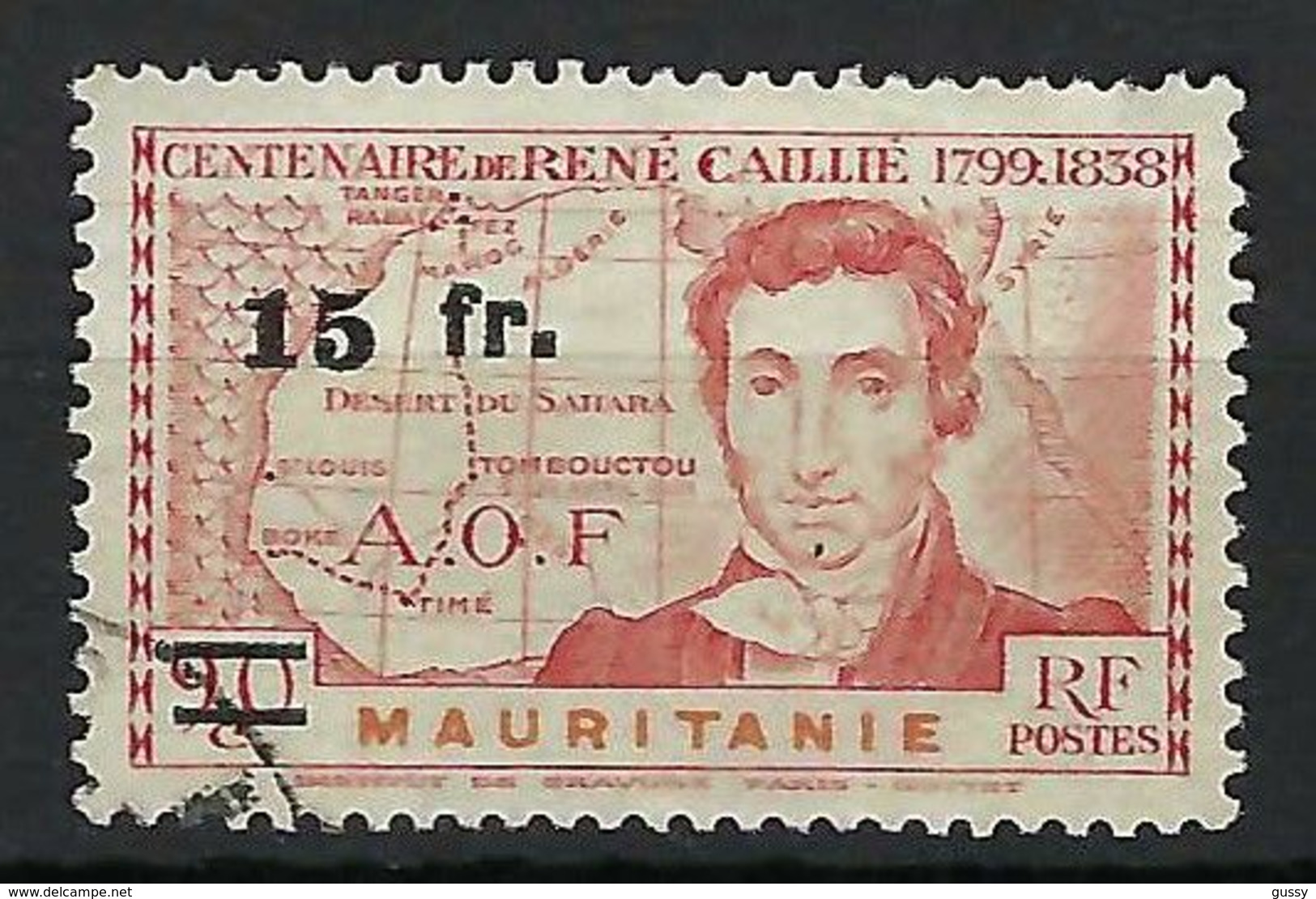 FRANCE Ex-Colonies Mauritanie 1944: Le Y&T 137 Obl. CAD - Used Stamps