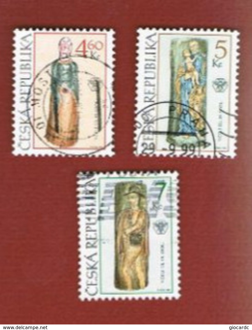 REP. CECA (CZECH REPUBLIC) - SG 244.246  - 1999 FOLK ART: BEEHIVES (COMPLET SET OF 3)  -   USED - Autres & Non Classés