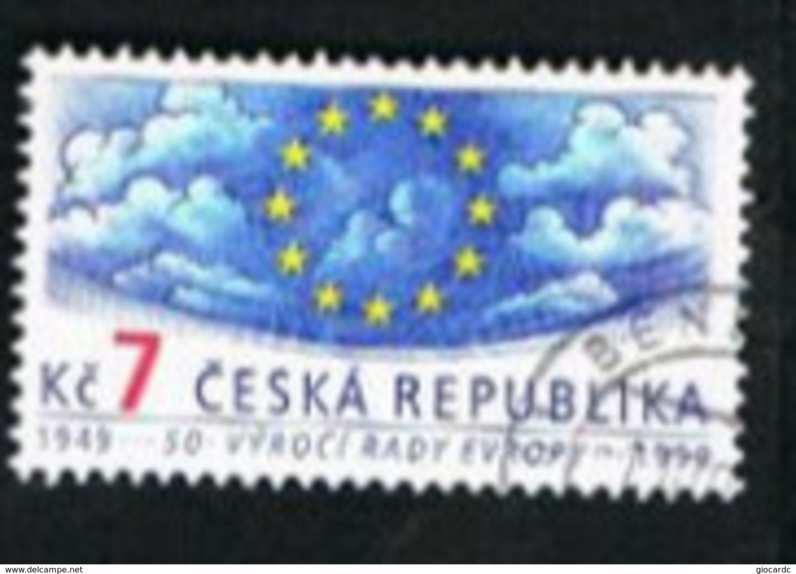 REP. CECA (CZECH REPUBLIC) - SG 233  - 1999 EUROPE COUNCIL ANNIVERSARY  -   USED - Otros & Sin Clasificación