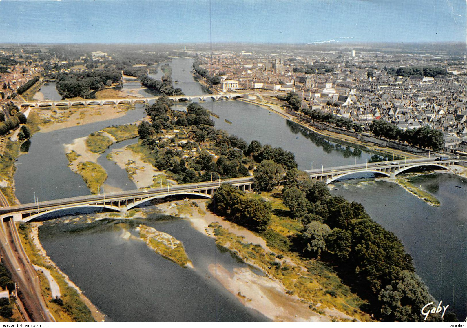 M-20-1621 : LE PONT NAPOLEON ENTRE  SAINT-CYR-SUR-LOIRE ET TOURS - Saint-Cyr-sur-Loire