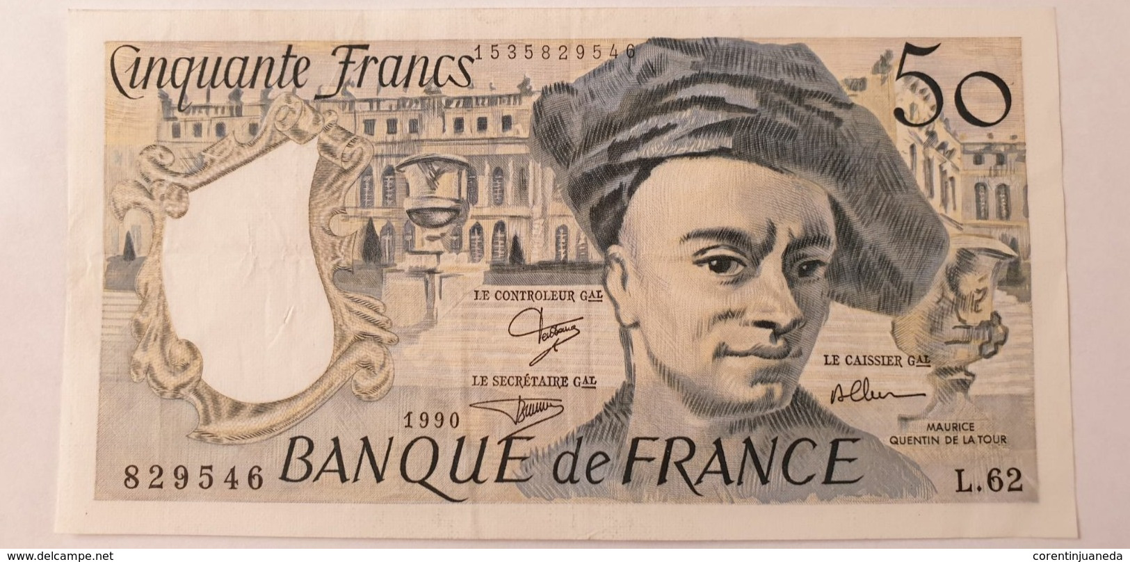 50 Francs Maurice Quentin De La Tour 1990. Banque De France L.62 - 50 F 1976-1992 ''quentin De La Tour''