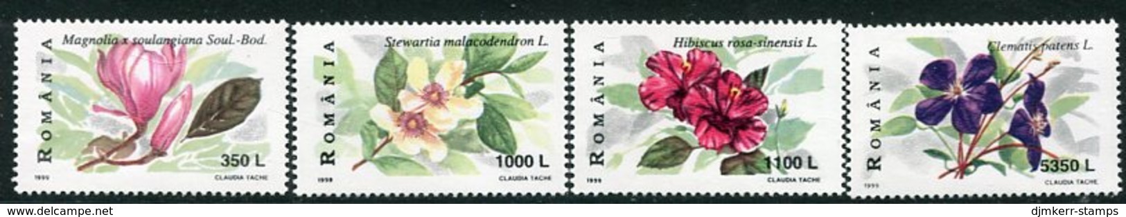 ROMANIA 1999 Flowering Plants  MNH / **.  Michel 5389-92 - Neufs