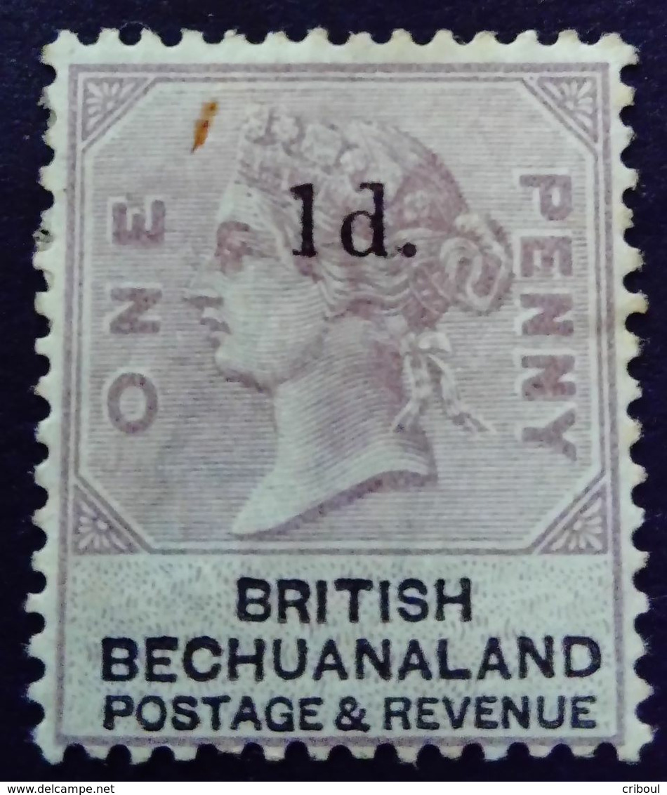 Bechuanaland 1888 Victoria Overprinted 1d. Yvert 24 * MH - 1885-1895 Kronenkolonie