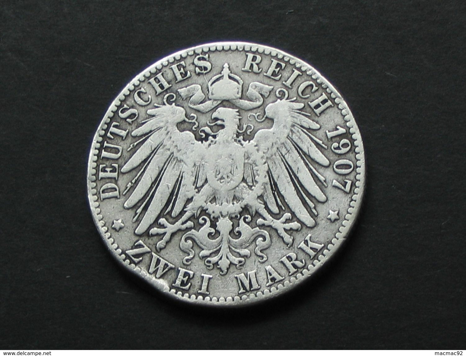 2 Zwei Mark 1907 J - Allemagne - Germany - Hamburg  ***** EN ACHAT IMMEDIAT ***** - 2, 3 & 5 Mark Argent