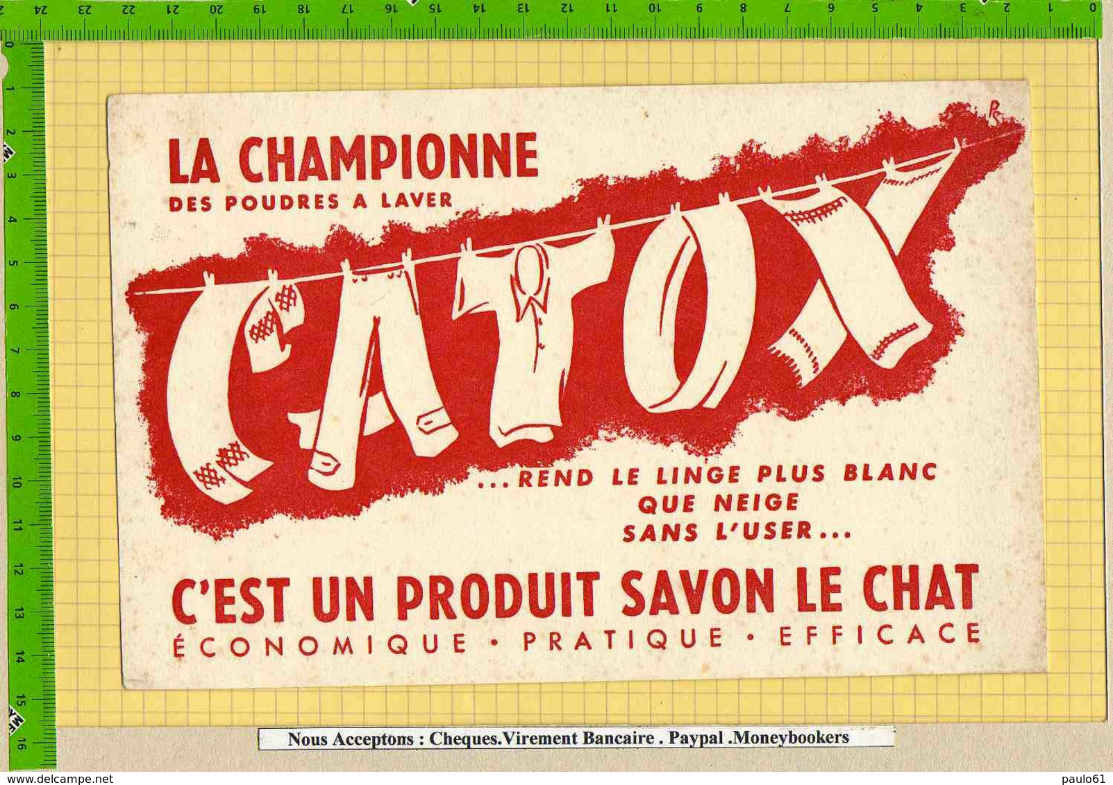 BUVARD   : Des Poudres A Laver  LA CHAMPIONNE   Savon Le Chat - Parfum & Kosmetik