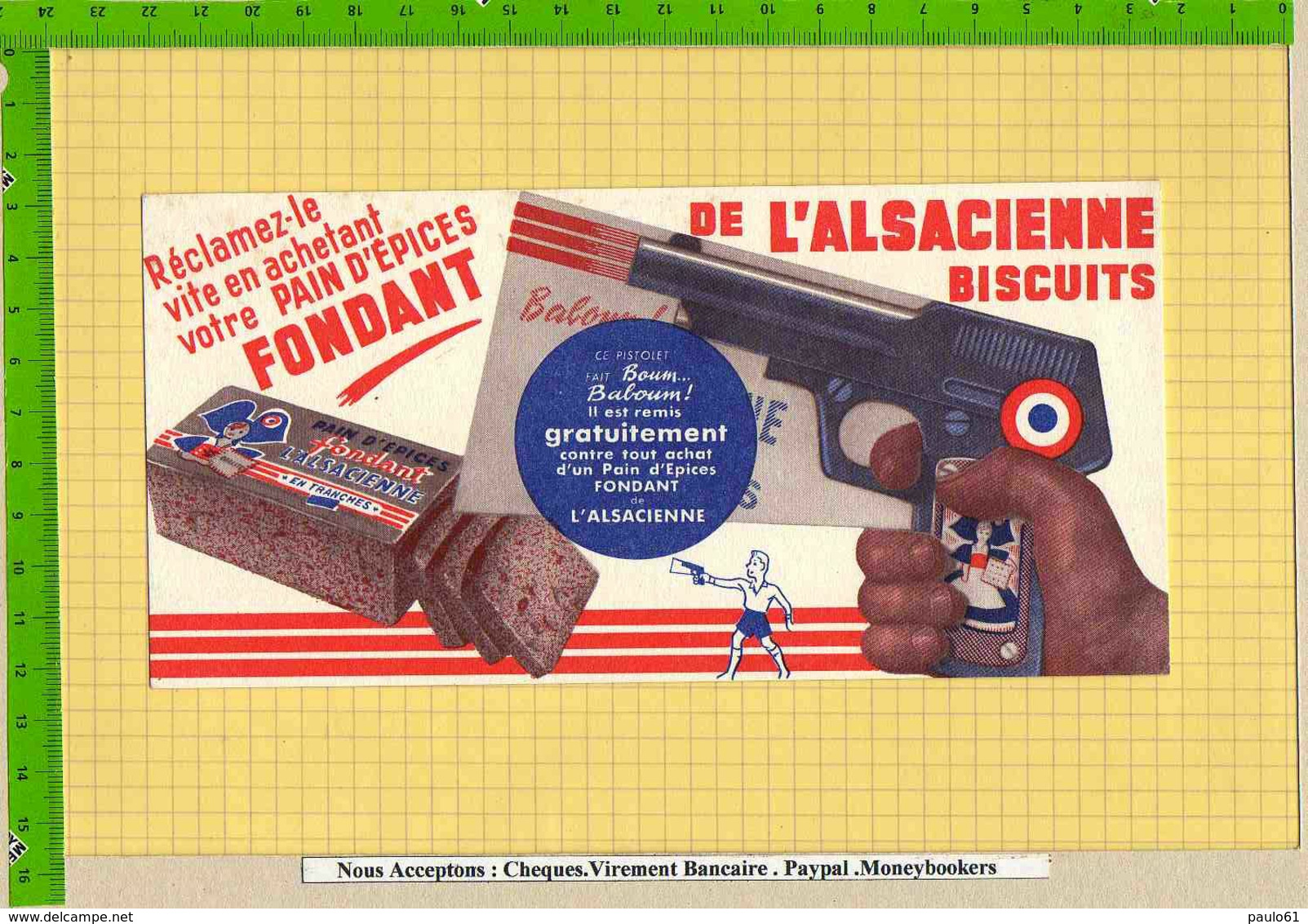 BUVARD   : Pain D'Epices De L'ALSACIENNE   (Pistolet ) - Gingerbread