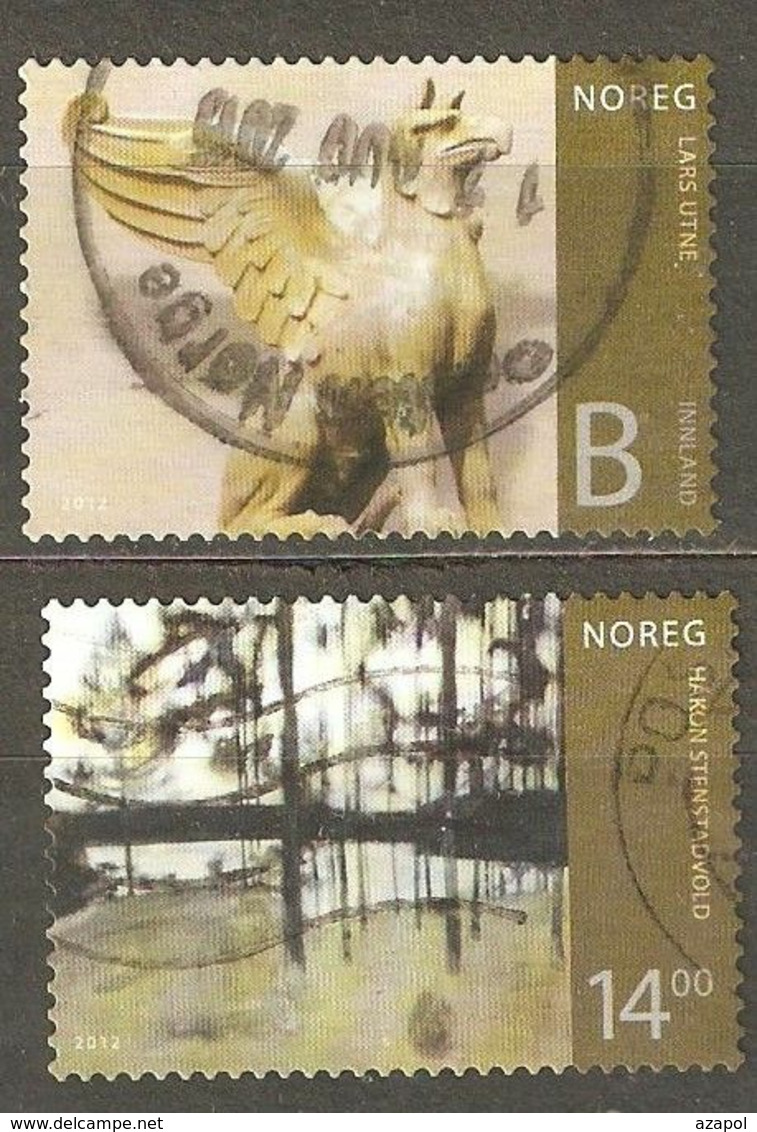 Norway: Full Set Of 2 Used Stamps, Norvegian Art - Scuplture + Painting, 2012, Mi#1772-1773 - Gebraucht