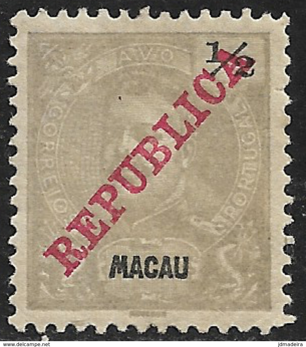 Macao Macau – 1911 King Carlos Overprinted REPUBLICA - Nuovi