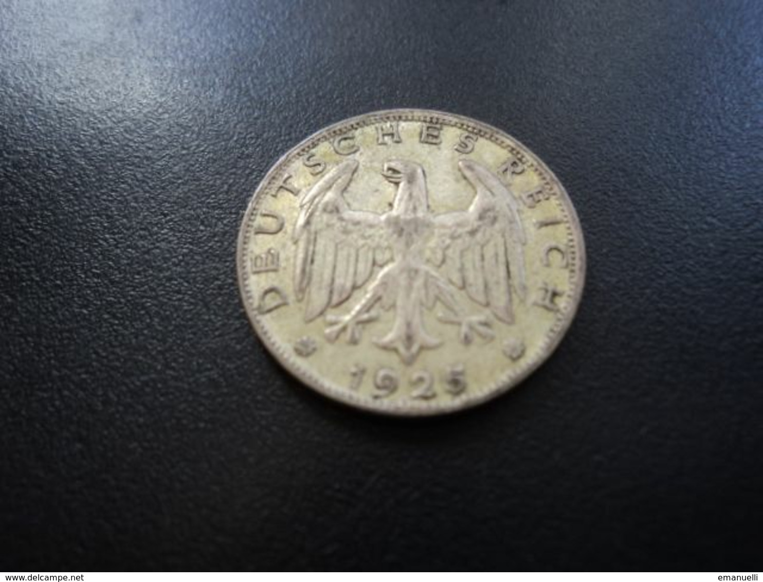 ALLEMAGNE * : 1 REICHSMARK   1925 F    KM 44       TTB+ - 1 Mark & 1 Reichsmark