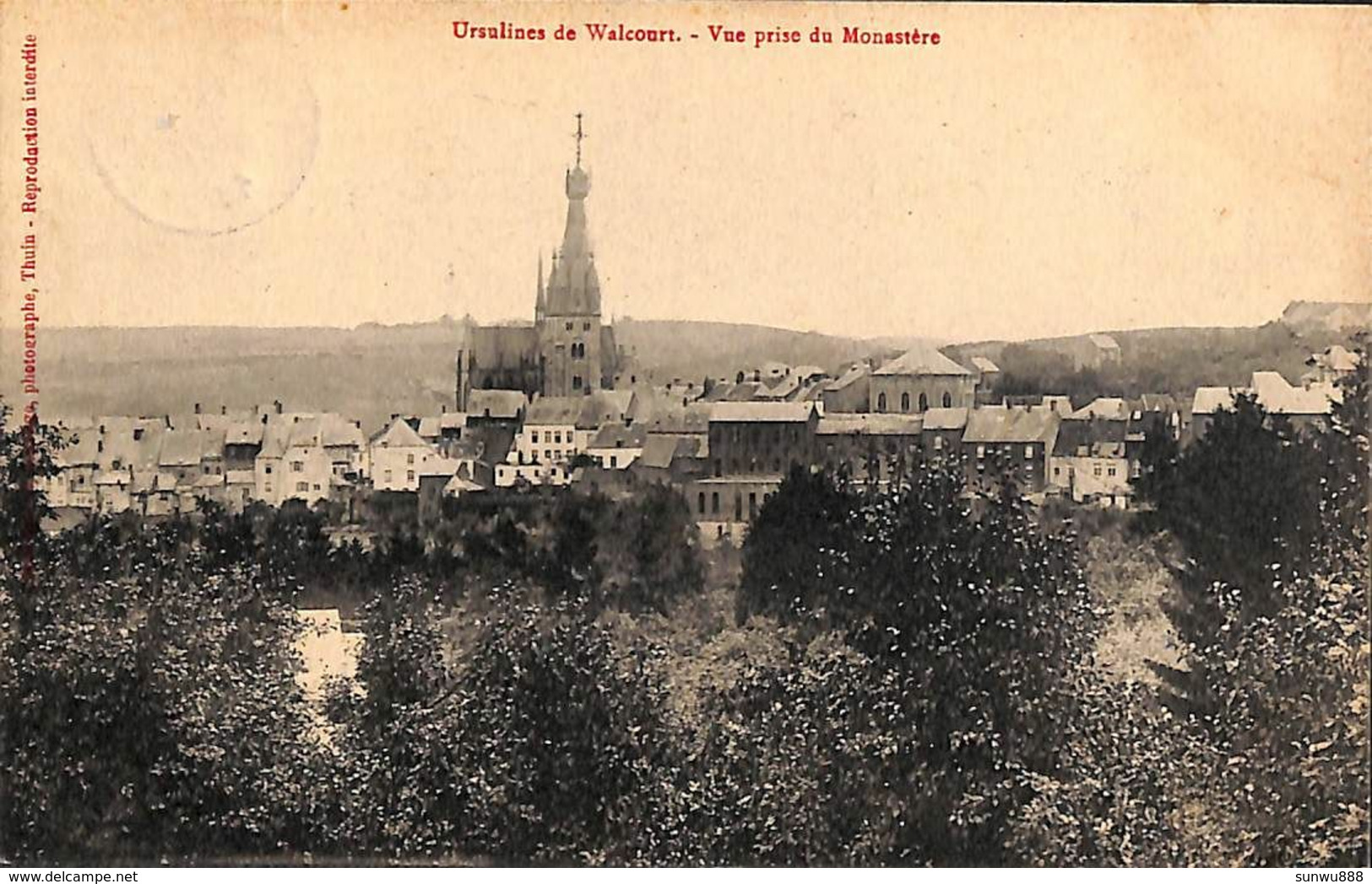 Ursulines De Walcourt - Vue Prise Du Monastère (1911) - Walcourt