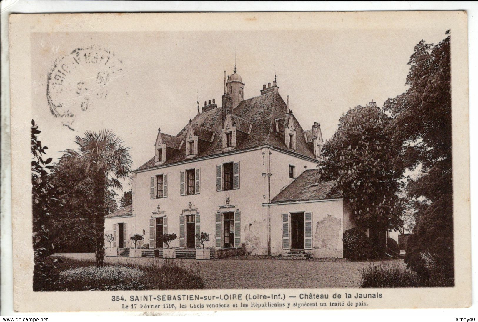 Cpa Saint Sebastien Sur Loire Chateau De La Jaunais - Saint-Sébastien-sur-Loire